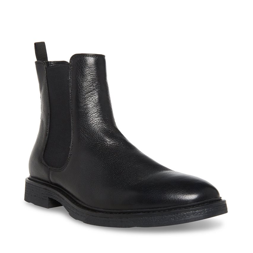 Botines Chelsea Steve Madden Pedro Cuero Hombre Negras | ES VU139S